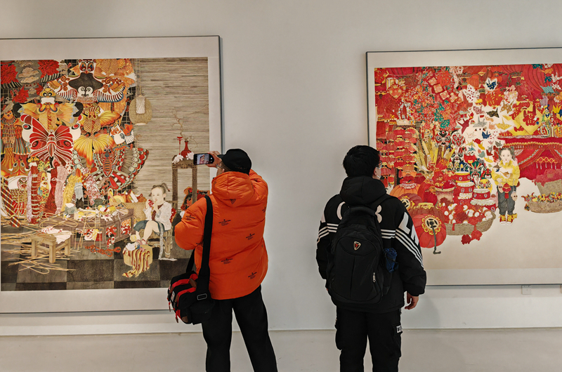 新金陵画派青年人才培养计划第二期学员创作成果巡展（南通站）正在南通美术馆展出