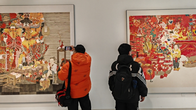新金陵画派青年人才培养计划第二期学员创作成果巡展（南通站）正在南通美术馆展出