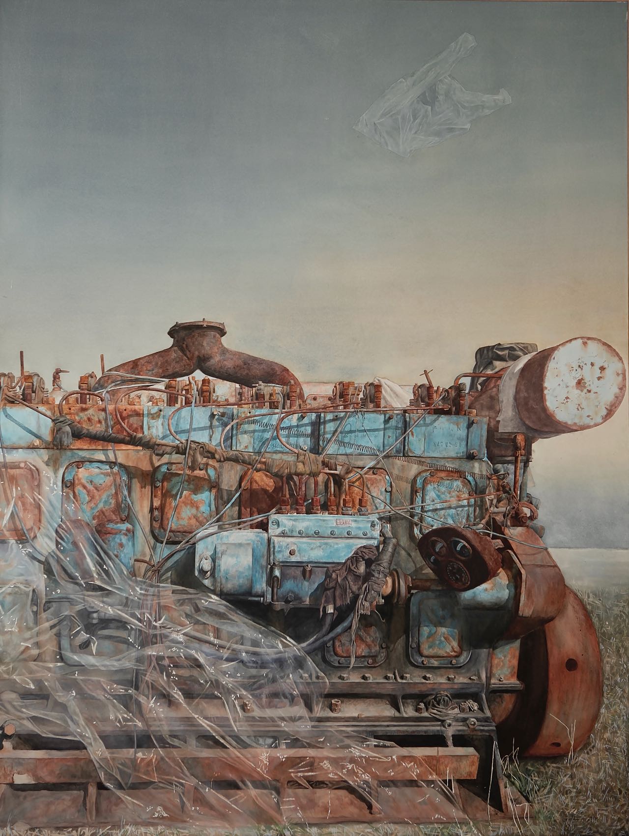 汪琪-水彩《和光同尘》150×120cm