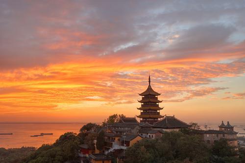 狼山国家森林公园夕照美如画