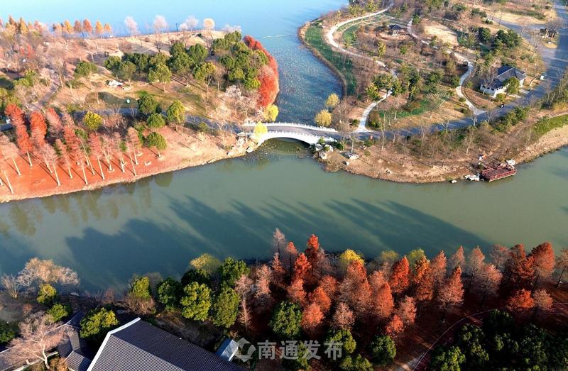 色彩为笺 草木为墨丨航拍南通植物园冬韵