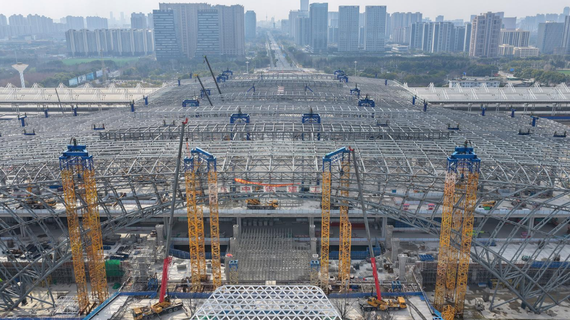 视频 | 南通：北沿江高铁重点工程节后施工忙